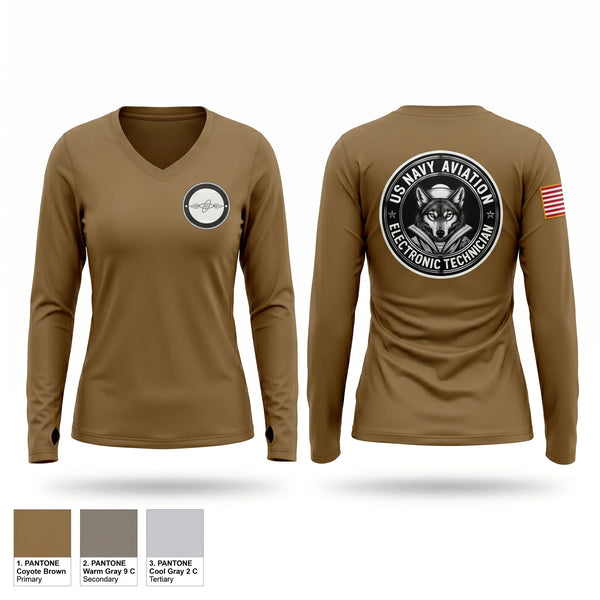 Womens Long Sleeve Vneck Shirt, Hsm-79, Navy, Teamtime, Team time, sublimation, custom sports apparel, team uniforms, spirit wear, spiritwear, sports uniforms, custom shirts, team store, custom team store, fundraiser sports, apparel fundraiser