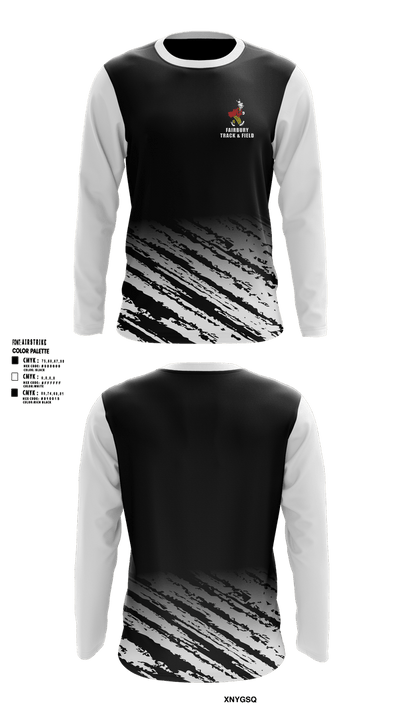 Fairbury Jeffs Track & Field 4428819 Long Sleeve Performance Shirt 2