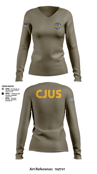 Womens Long Sleeve Vneck Shirt, CJUS, , Teamtime, Team time, sublimation, custom sports apparel, team uniforms, spirit wear, spiritwear, sports uniforms, custom shirts, team store, custom team store, fundraiser sports, apparel fundraiser