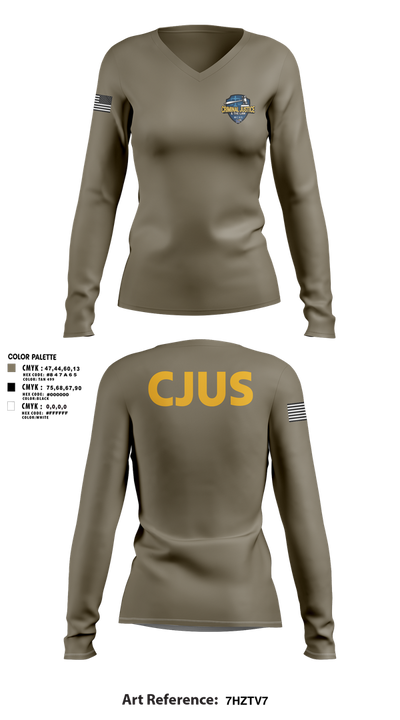 CJUS 53397177 Women's Long Sleeve V-neck Shirt - 1