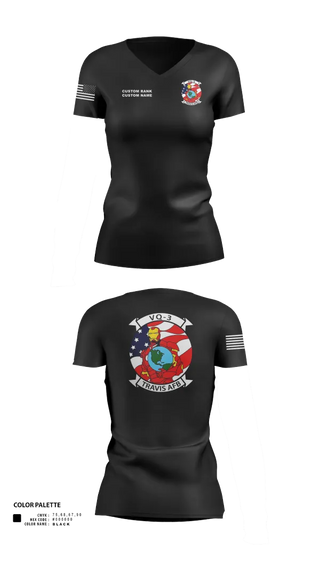 Womens Short Sleeve Vneck Shirt, VQ3 Det Travis, , Teamtime, Team time, sublimation, custom sports apparel, team uniforms, spirit wear, spiritwear, sports uniforms, custom shirts, team store, custom team store, fundraiser sports, apparel fundraiser