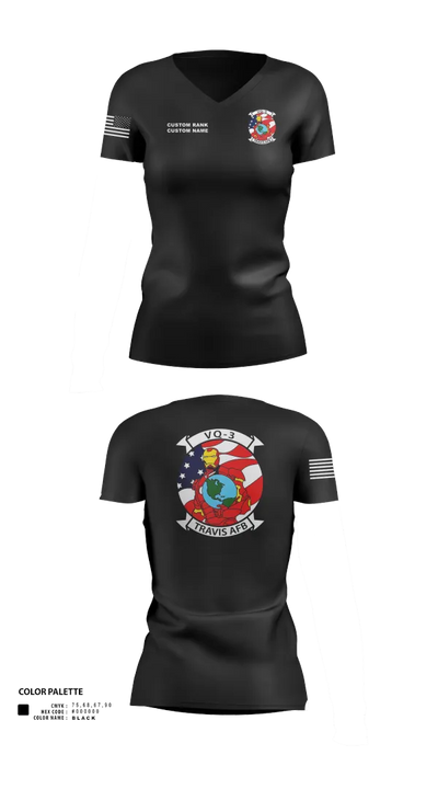 VQ3 Det Travis 90214165 Women's Short Sleeve V-neck Shirt - 21