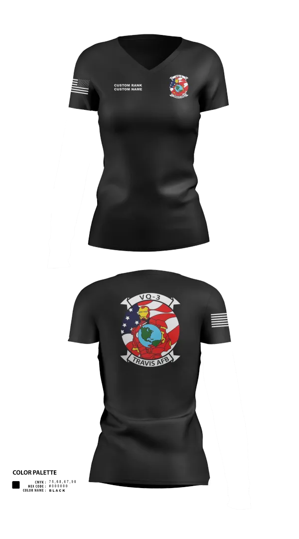 Womens Short Sleeve Vneck Shirt, VQ3 Det Travis, , Teamtime, Team time, sublimation, custom sports apparel, team uniforms, spirit wear, spiritwear, sports uniforms, custom shirts, team store, custom team store, fundraiser sports, apparel fundraiser