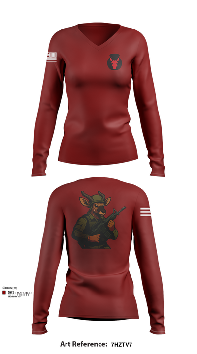 TF Nyala 30350484 Women's Long Sleeve V-neck Shirt - 102