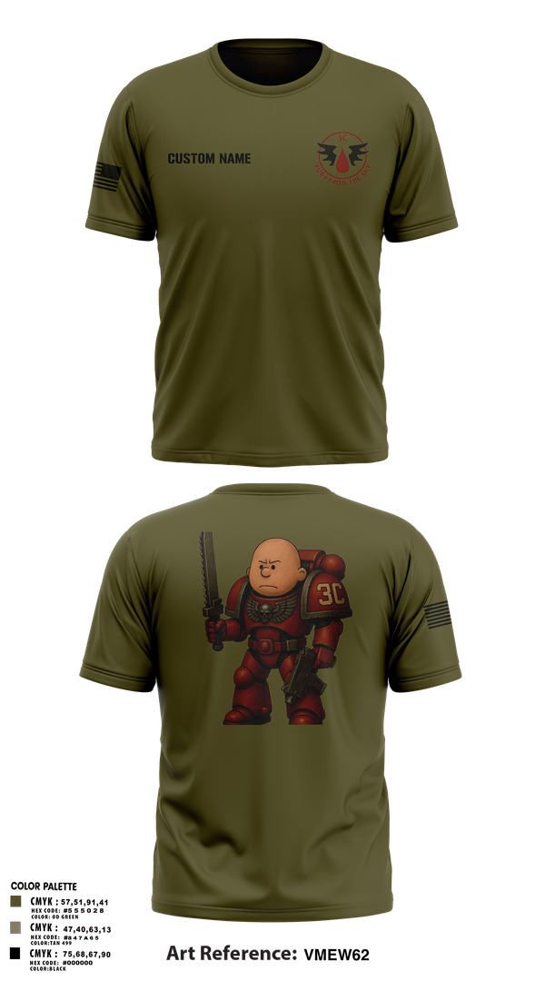 Short Sleeve Performance Shirt, CCo, 1-508PIR (OG), Army, Teamtime, Team time, sublimation, custom sports apparel, team uniforms, spirit wear, spiritwear, sports uniforms, custom shirts, team store, custom team store, fundraiser sports, apparel fundraiser