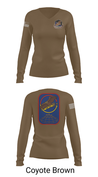 Womens Long Sleeve Vneck Shirt, 100th Missile Defense Brigade, , Teamtime, Team time, sublimation, custom sports apparel, team uniforms, spirit wear, spiritwear, sports uniforms, custom shirts, team store, custom team store, fundraiser sports, apparel fundraiser
