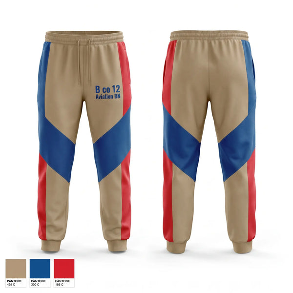 Sweatpants, B co 12 Aviation BN, Army, Teamtime, Team time, sublimation, custom sports apparel, team uniforms, spirit wear, spiritwear, sports uniforms, custom shirts, team store, custom team store, fundraiser sports, apparel fundraiser