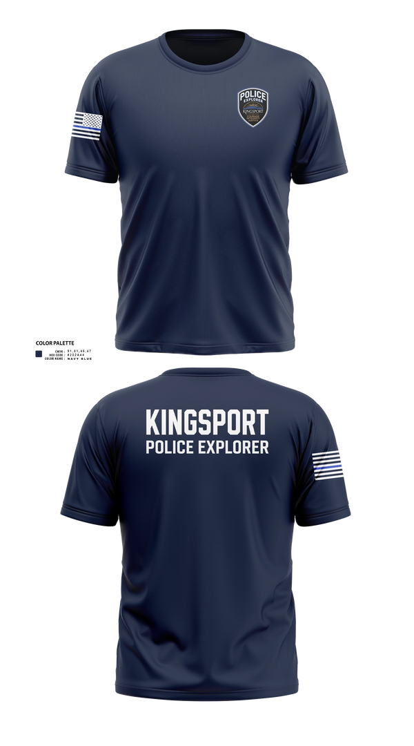 Old School Cotton Feel Shirt, Kingsport Police Explorer Post, Police, Teamtime, Team time, sublimation, custom sports apparel, team uniforms, spirit wear, spiritwear, sports uniforms, custom shirts, team store, custom team store, fundraiser sports, apparel fundraiser