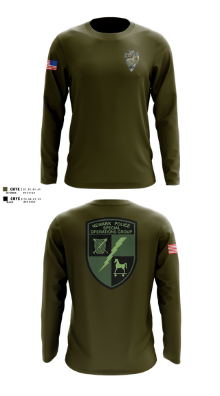 Long Sleeve Performance Shirt, Village of Newark police department, Police, Teamtime, Team time, sublimation, custom sports apparel, team uniforms, spirit wear, spiritwear, sports uniforms, custom shirts, team store, custom team store, fundraiser sports, apparel fundraiser