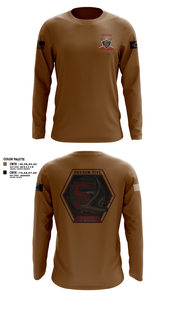 Long Sleeve Performance Shirt, UUVRON 5, Navy, Teamtime, Team time, sublimation, custom sports apparel, team uniforms, spirit wear, spiritwear, sports uniforms, custom shirts, team store, custom team store, fundraiser sports, apparel fundraiser