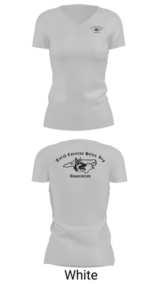 Womens Short Sleeve Vneck Shirt, North Carolina Police Dog Association, Police, Teamtime, Team time, sublimation, custom sports apparel, team uniforms, spirit wear, spiritwear, sports uniforms, custom shirts, team store, custom team store, fundraiser sports, apparel fundraiser