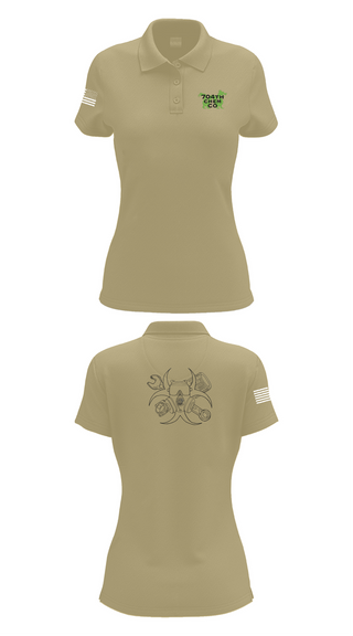 Womens Short Sleeve Performance Polo, 704th Chem Co, , Teamtime, Team time, sublimation, custom sports apparel, team uniforms, spirit wear, spiritwear, sports uniforms, custom shirts, team store, custom team store, fundraiser sports, apparel fundraiser