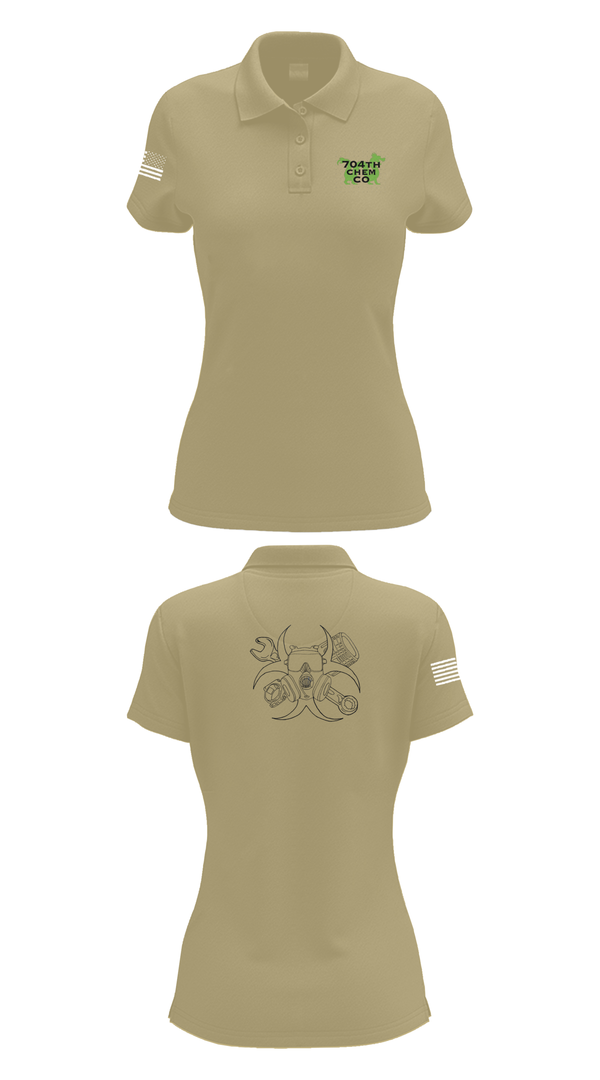 Womens Short Sleeve Performance Polo, 704th Chem Co, , Teamtime, Team time, sublimation, custom sports apparel, team uniforms, spirit wear, spiritwear, sports uniforms, custom shirts, team store, custom team store, fundraiser sports, apparel fundraiser