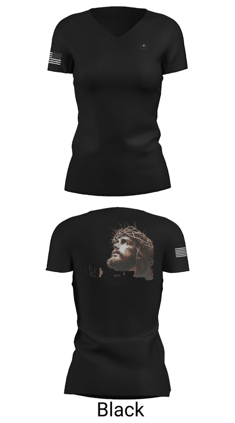 Womens Short Sleeve Vneck Shirt, Homosassa Church of God, , Teamtime, Team time, sublimation, custom sports apparel, team uniforms, spirit wear, spiritwear, sports uniforms, custom shirts, team store, custom team store, fundraiser sports, apparel fundraiser