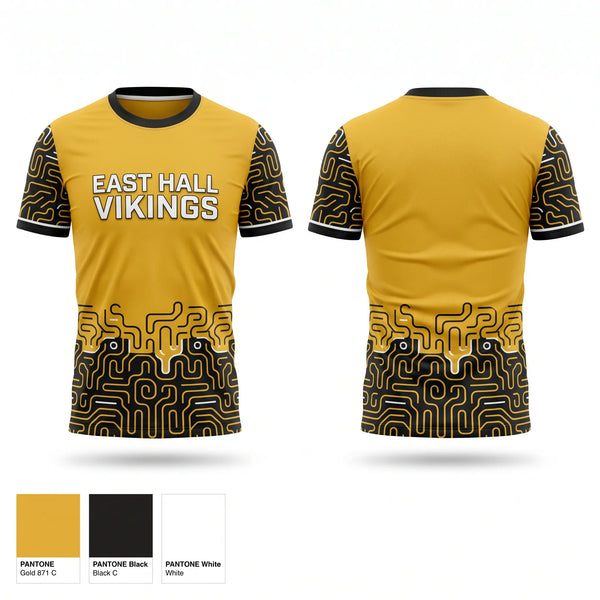 Football Jersey, East Hall Vikings, Softball, Teamtime, Team time, sublimation, custom sports apparel, team uniforms, spirit wear, spiritwear, sports uniforms, custom shirts, team store, custom team store, fundraiser sports, apparel fundraiser