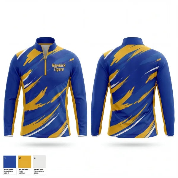 Quarter Zip Jacket, Newkirk Tigers, Baseball, Teamtime, Team time, sublimation, custom sports apparel, team uniforms, spirit wear, spiritwear, sports uniforms, custom shirts, team store, custom team store, fundraiser sports, apparel fundraiser
