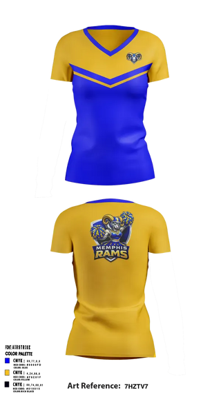 Womens Short Sleeve Vneck Shirt, Memphis Rams, , Teamtime, Team time, sublimation, custom sports apparel, team uniforms, spirit wear, spiritwear, sports uniforms, custom shirts, team store, custom team store, fundraiser sports, apparel fundraiser