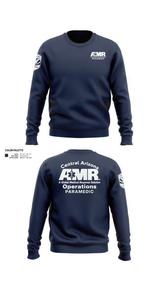 Crew Neck Sweatshirt, AMR  Central Arizona Operations, EMS/EMT, Teamtime, Team time, sublimation, custom sports apparel, team uniforms, spirit wear, spiritwear, sports uniforms, custom shirts, team store, custom team store, fundraiser sports, apparel fundraiser