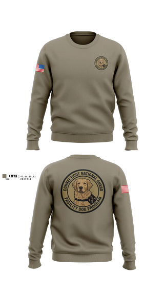 Crew Neck Sweatshirt, CTANG Therapy Dog Program, Army, Teamtime, Team time, sublimation, custom sports apparel, team uniforms, spirit wear, spiritwear, sports uniforms, custom shirts, team store, custom team store, fundraiser sports, apparel fundraiser