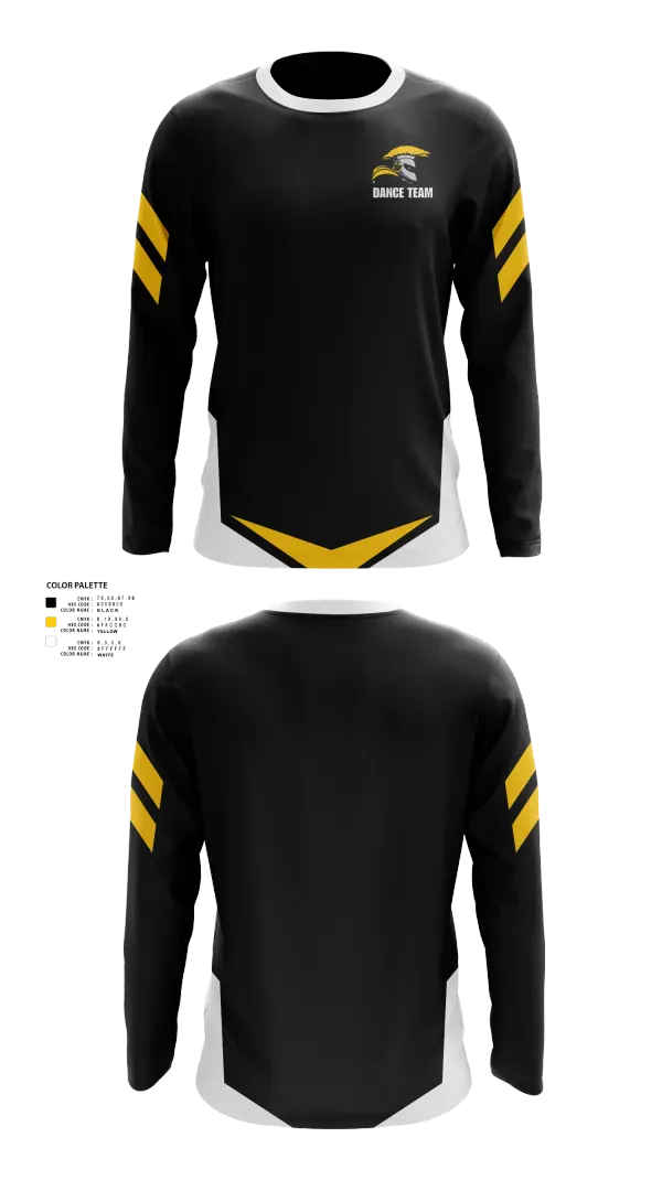 Long Sleeve Performance Shirt, Waupun Middle School Dance Team, Cheer, Teamtime, Team time, sublimation, custom sports apparel, team uniforms, spirit wear, spiritwear, sports uniforms, custom shirts, team store, custom team store, fundraiser sports, apparel fundraiser