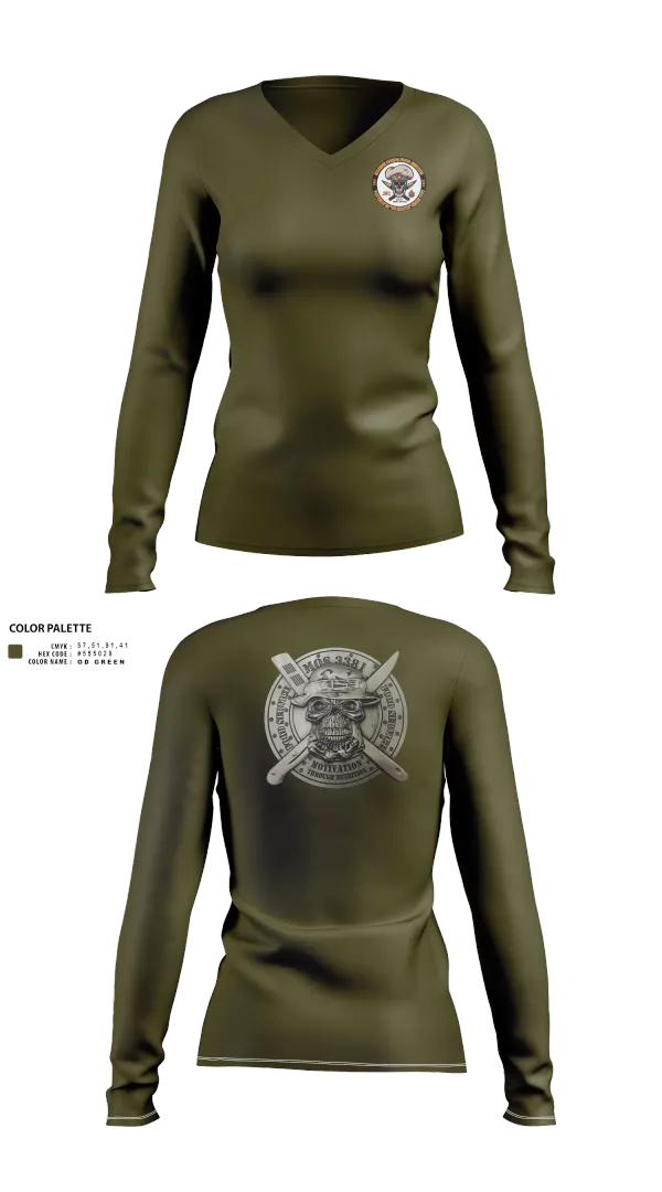 Womens Long Sleeve Vneck Shirt, Marine wing support squadron 273, , Teamtime, Team time, sublimation, custom sports apparel, team uniforms, spirit wear, spiritwear, sports uniforms, custom shirts, team store, custom team store, fundraiser sports, apparel fundraiser
