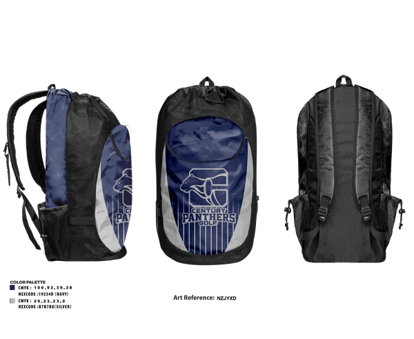 Gear Bag, Century Panthers Golf, Golf, Teamtime, Team time, sublimation, custom sports apparel, team uniforms, spirit wear, spiritwear, sports uniforms, custom shirts, team store, custom team store, fundraiser sports, apparel fundraiser