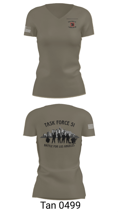 1-185th IN BN 23098536 Women's Short Sleeve V-neck Shirt - 65