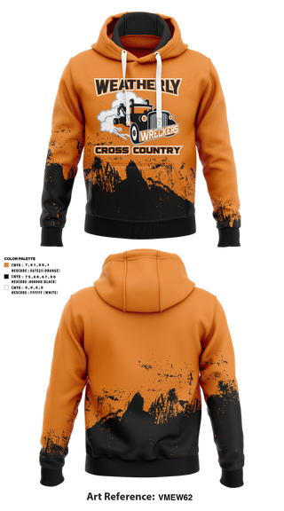 Hoodie, Weatherly Wreckers Cross Country, Cross Country, Teamtime, Team time, sublimation, custom sports apparel, team uniforms, spirit wear, spiritwear, sports uniforms, custom shirts, team store, custom team store, fundraiser sports, apparel fundraiser