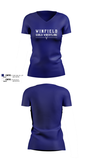Womens Short Sleeve Vneck Shirt, Winfield Youth Wrestling Club, Wrestling, Teamtime, Team time, sublimation, custom sports apparel, team uniforms, spirit wear, spiritwear, sports uniforms, custom shirts, team store, custom team store, fundraiser sports, apparel fundraiser