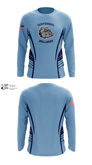 Long Sleeve Performance Shirt, Centennial Bulldogs, Marines, Teamtime, Team time, sublimation, custom sports apparel, team uniforms, spirit wear, spiritwear, sports uniforms, custom shirts, team store, custom team store, fundraiser sports, apparel fundraiser