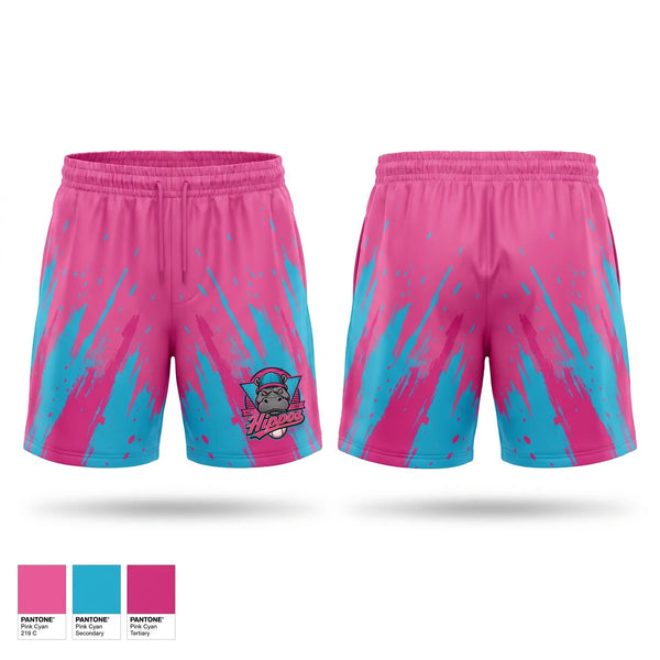 Athletic Shorts With Pockets, Hippos, Baseball, Teamtime, Team time, sublimation, custom sports apparel, team uniforms, spirit wear, spiritwear, sports uniforms, custom shirts, team store, custom team store, fundraiser sports, apparel fundraiser