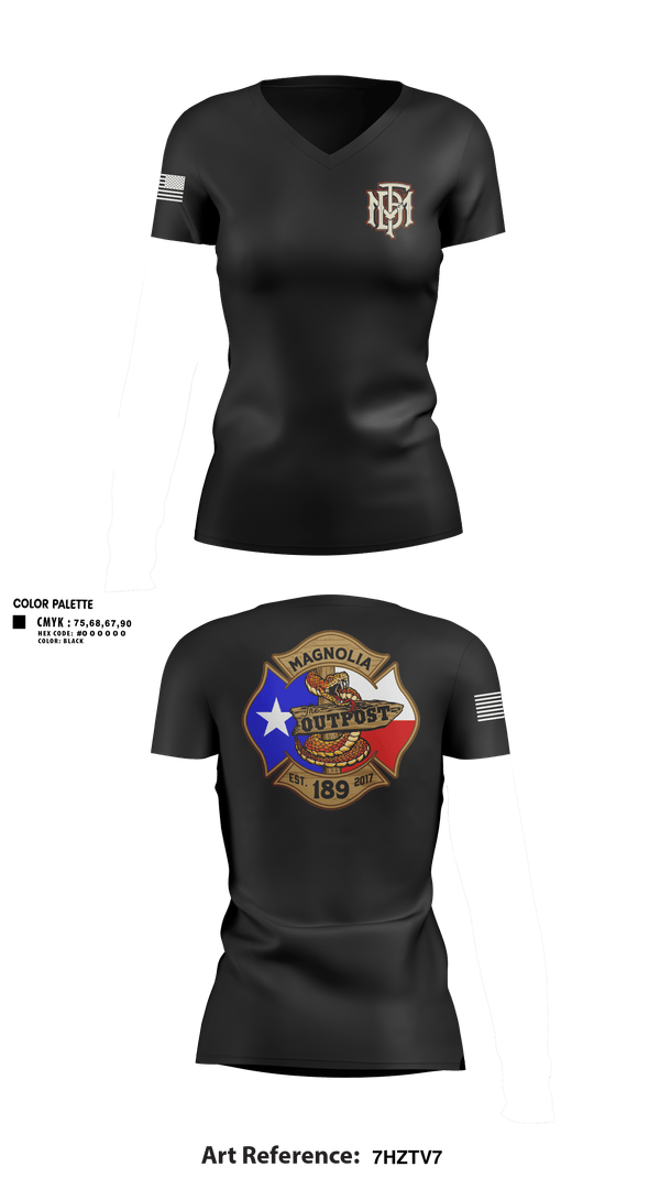 Womens Short Sleeve Vneck Shirt, Magnolia 189, Fire Department, Teamtime, Team time, sublimation, custom sports apparel, team uniforms, spirit wear, spiritwear, sports uniforms, custom shirts, team store, custom team store, fundraiser sports, apparel fundraiser