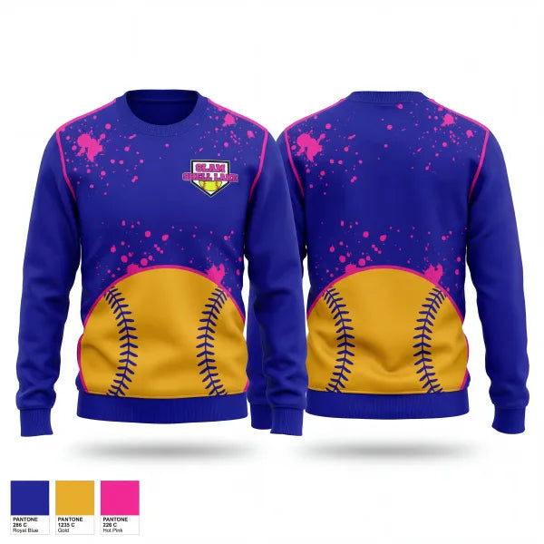 Crew Neck Sweatshirt, Slam, Softball, Teamtime, Team time, sublimation, custom sports apparel, team uniforms, spirit wear, spiritwear, sports uniforms, custom shirts, team store, custom team store, fundraiser sports, apparel fundraiser