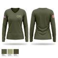 ERO 30443762 Women's Long Sleeve V-neck Shirt - 1