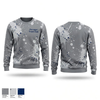 Crew Neck Sweatshirt, Farragut Track Club, Track & Field, Teamtime, Team time, sublimation, custom sports apparel, team uniforms, spirit wear, spiritwear, sports uniforms, custom shirts, team store, custom team store, fundraiser sports, apparel fundraiser