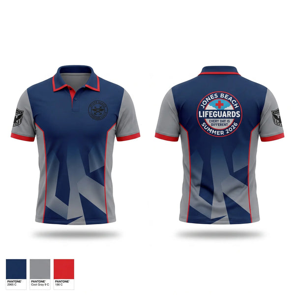 Short Sleeve Performance Polo, Jones Beach Lifeguard Corp, , Teamtime, Team time, sublimation, custom sports apparel, team uniforms, spirit wear, spiritwear, sports uniforms, custom shirts, team store, custom team store, fundraiser sports, apparel fundraiser