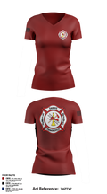 Sardis-Timmonsville fire department station 1 32598145 Women's Short Sleeve V-neck Shirt - 1