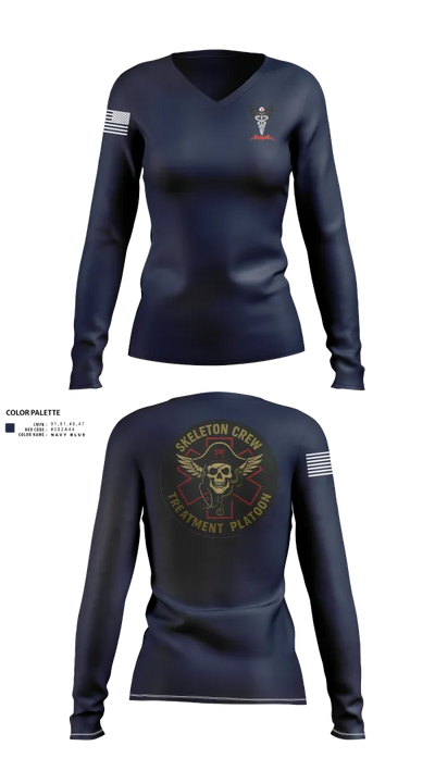 Treatment Platoon Women's Long Sleeve V-neck Shirt - 42