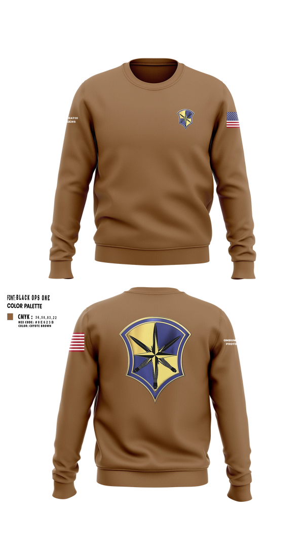 Crew Neck Sweatshirt, AOSD, Army, Teamtime, Team time, sublimation, custom sports apparel, team uniforms, spirit wear, spiritwear, sports uniforms, custom shirts, team store, custom team store, fundraiser sports, apparel fundraiser
