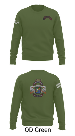 Crew Neck Sweatshirt, 1/75 Ranger Battalion, Army, Teamtime, Team time, sublimation, custom sports apparel, team uniforms, spirit wear, spiritwear, sports uniforms, custom shirts, team store, custom team store, fundraiser sports, apparel fundraiser