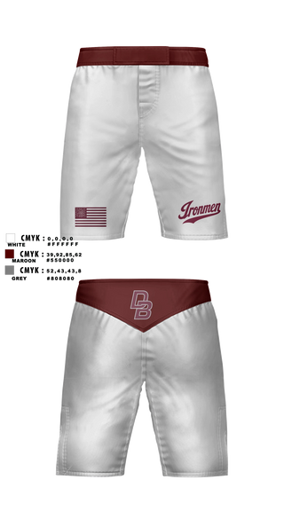 Fight Shorts, Ironmen, Wrestling, Teamtime, Team time, sublimation, custom sports apparel, team uniforms, spirit wear, spiritwear, sports uniforms, custom shirts, team store, custom team store, fundraiser sports, apparel fundraiser
