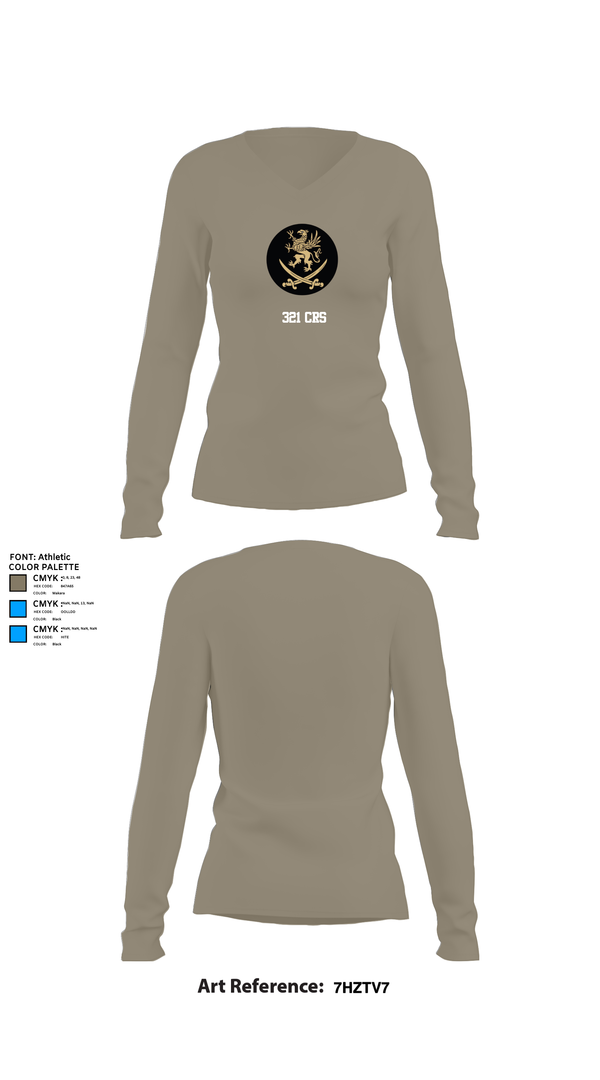 Womens Long Sleeve Vneck Shirt, 321 CRS, , Teamtime, Team time, sublimation, custom sports apparel, team uniforms, spirit wear, spiritwear, sports uniforms, custom shirts, team store, custom team store, fundraiser sports, apparel fundraiser