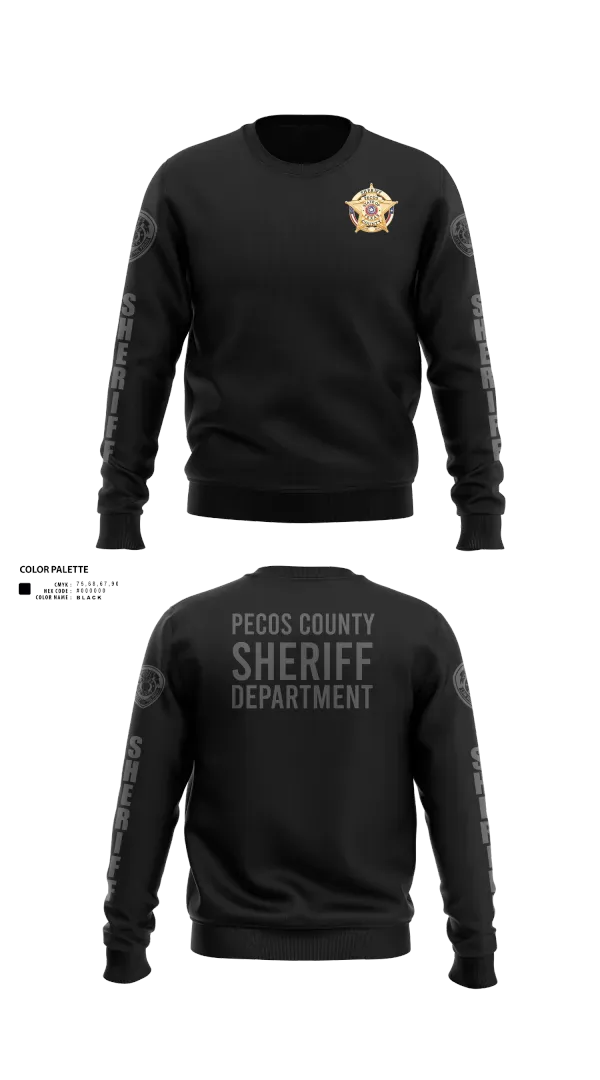 Crew Neck Sweatshirt, Pecos County Sheriff’s Office, Police, Teamtime, Team time, sublimation, custom sports apparel, team uniforms, spirit wear, spiritwear, sports uniforms, custom shirts, team store, custom team store, fundraiser sports, apparel fundraiser