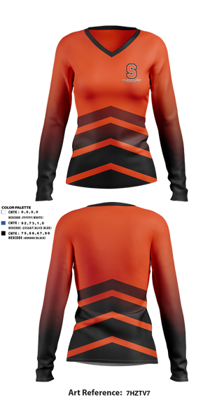Womens Long Sleeve Vneck Shirt, Strasburg-Franklin Volleyball, Women's Volleyball, Teamtime, Team time, sublimation, custom sports apparel, team uniforms, spirit wear, spiritwear, sports uniforms, custom shirts, team store, custom team store, fundraiser sports, apparel fundraiser