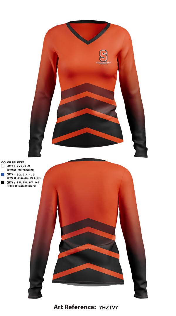 Womens Long Sleeve Vneck Shirt, Strasburg-Franklin Volleyball, Women's Volleyball, Teamtime, Team time, sublimation, custom sports apparel, team uniforms, spirit wear, spiritwear, sports uniforms, custom shirts, team store, custom team store, fundraiser sports, apparel fundraiser