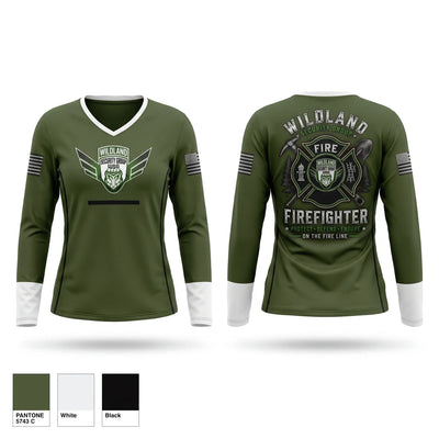Wildland Security Group Women's Long Sleeve V-neck Shirt - 1
