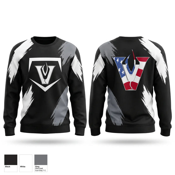 Crew Neck Sweatshirt, Vandegrift High School Baseball, Baseball, Teamtime, Team time, sublimation, custom sports apparel, team uniforms, spirit wear, spiritwear, sports uniforms, custom shirts, team store, custom team store, fundraiser sports, apparel fundraiser