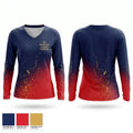 NY American Legion Baseball Women's Long Sleeve V-neck Shirt - 1