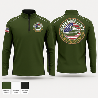 Quarter Zip Jacket, Santa Clara County Park Rangers, Police, Teamtime, Team time, sublimation, custom sports apparel, team uniforms, spirit wear, spiritwear, sports uniforms, custom shirts, team store, custom team store, fundraiser sports, apparel fundraiser