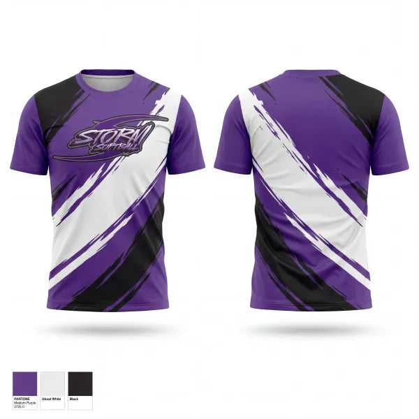 Short Sleeve Performance Shirt, Storm, Softball, Teamtime, Team time, sublimation, custom sports apparel, team uniforms, spirit wear, spiritwear, sports uniforms, custom shirts, team store, custom team store, fundraiser sports, apparel fundraiser